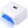 Makartt UV LED Nail Lamp White - Rechargeable 36W Gel Curing Light with 4 Timers & Auto Sensor