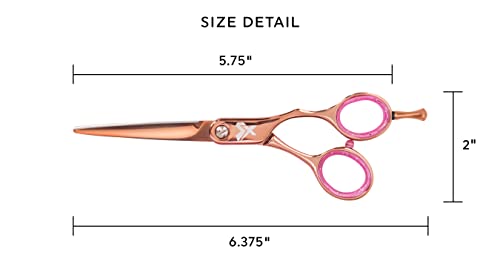 Cricket Shear Xpressions 5.75" Professional Stylist Hair Cutting Scissors Japanese Stainless Steel Shears, Hey Rosie