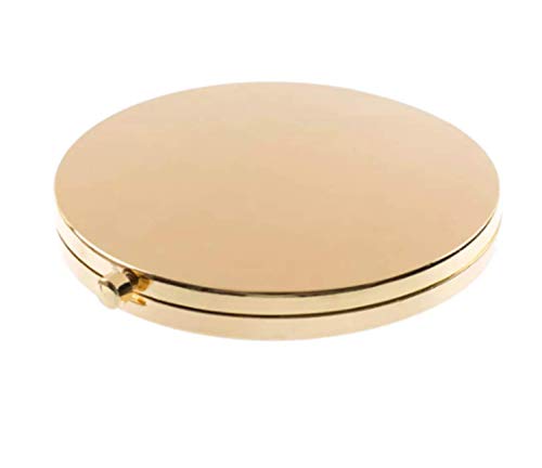 Gold Magnifying Compact Mirror for Purses - 2x & 1x Folding Travel Makeup Mirror