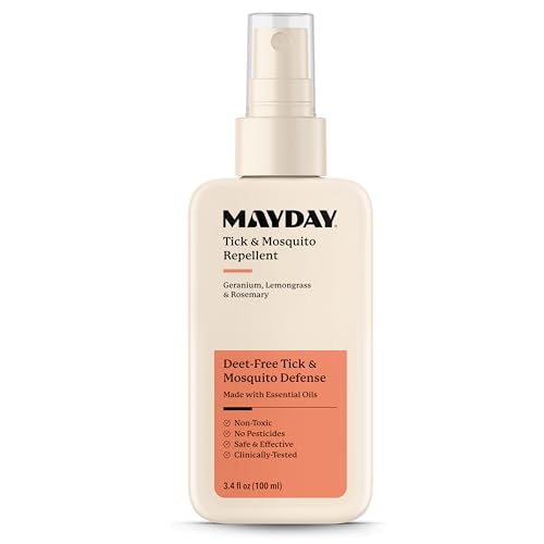 MAYDAY Tick & Mosquito Repellent – DEET-Free, 3.4 oz