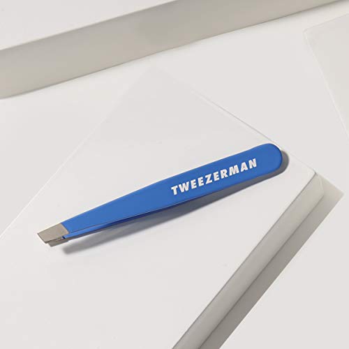 Tweezerman Mini Slant Tweezer for Eyebrows – Bahama Blue