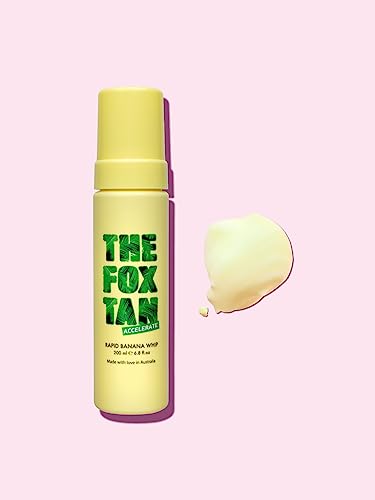 The Fox Tan Rapid Banana Whip, Natural Tanning Accelerator Lotion For Darker, Deeper & Faster Tans, Delivers Hydrated & Vibrant Skin, 200mL