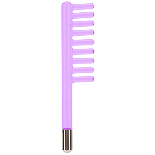 Milltrip Dandruff Removal Glass Comb Electrotherapy Instrument Comfortable Purple Light for Soft Hair for Home Use