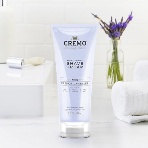 Cremo Barber Grade Original & French Lavender Shave Creams, 6 Fl Oz (2 Packs Each)