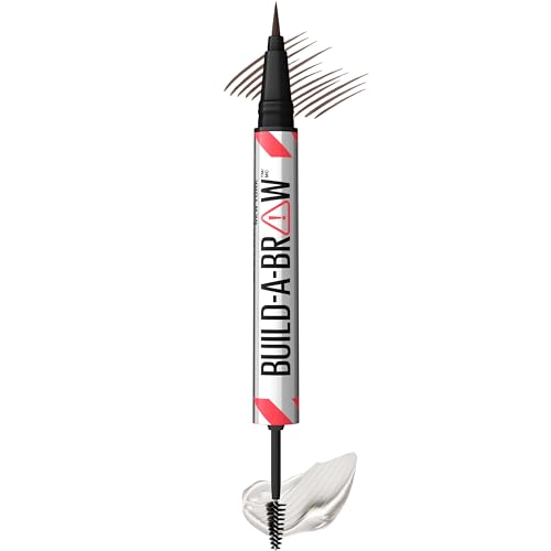 Maybelline Build-A-Brow 2-in-1 Brow Pen & Sealing Gel Deep Brown 1 Count