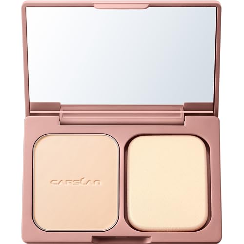 CARSLAN Oil Control Pressed Setting Powder Compact, 12H Longlasting Translucent Powder Makeup, Waterproof Face Powder, 01 LIGHT, 0.28Oz