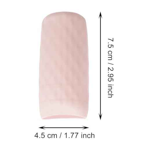Mini Skater 12pcs Silicone Travel Bottle Cover Reusable Elastic Sleeve Fit Standard Toiletry Container Stretching Bottle Lid Cap for Luggage Bag Suitcase Prevent Leakage Solution (Light Pink)