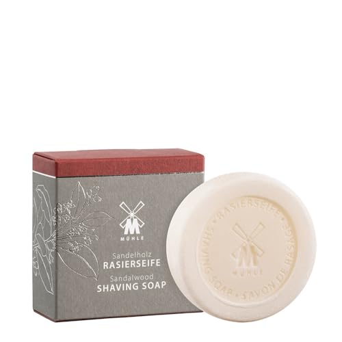 M?HLE SHAVE CARE Shaving Soap - Sandalwood Luxury Shaving Soap for Men, Rich Lather, Lightly Scented,65g