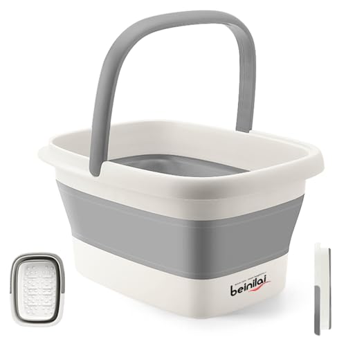 Collapsible Foot Bath Basin with Massage Acupoints