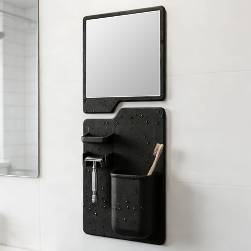 Kottova Shower Mirror & Organizer Set - Shatterproof Acrylic