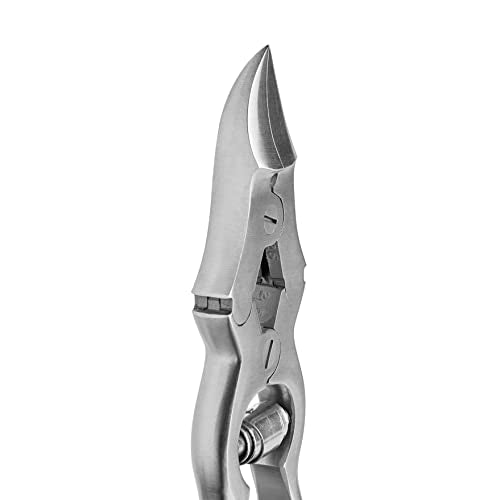 High Carbon Steel Professional Nail Clippers for Seniors & Podiatrist Toenail Clippers | Hammer Forged to Trim Thick or Hard Toenails | Heavy Duty Toenail Clippers for Thick Toenails (Silver)