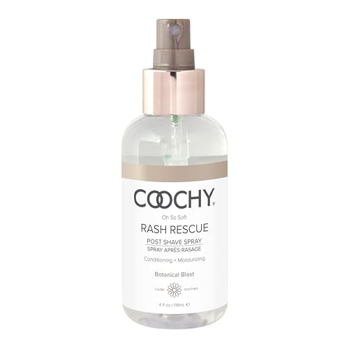 Coochy Rash Rescue Post Shave Spray - Natural Hydrating Body Mist with Botanical Extracts - 4 fl oz / 118 mL (Pack of 1)