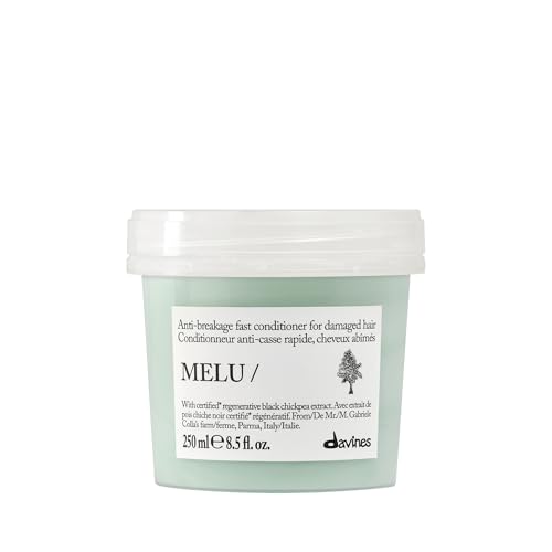 Davines MELU Conditioner – Anti-Breakage Fortifying Treatment for Long or Damaged Hair with Black Chickpea