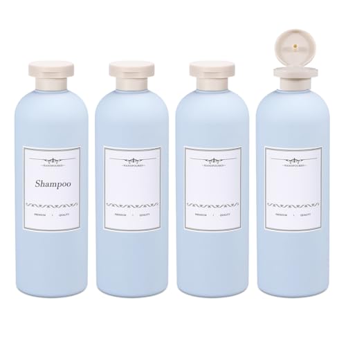 ASEVAT 13.5oz Refillable Travel Bottles 4-Pack Leak Proof