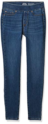 Women's Skinny Fit Mid-Rise Stretch Pull-On Jeggings with Pockets