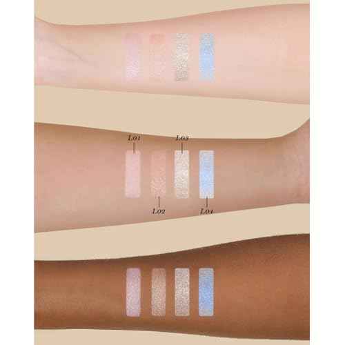 Flower Knows Little Angel Embossed Highlighter-Rosy Pearl Highlighter Powder,Dreamy Pink Shimmer,Long-Lasting Soft Ethereal Glow,Feather-Light,Soft Sculpting Velvet Finish(L01 Eros's Fable)