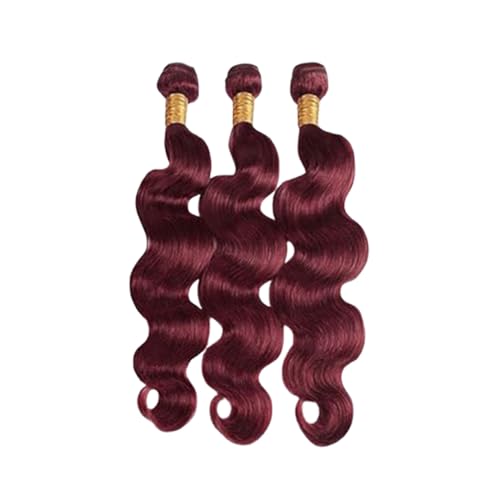 BilltiiWW Burgundy Body Wave Bundles Color 99j Body Wave Bundles Brazilian Human Hair Wet and Wavy Soft Silky for Black Woman 12 12 12 Inch