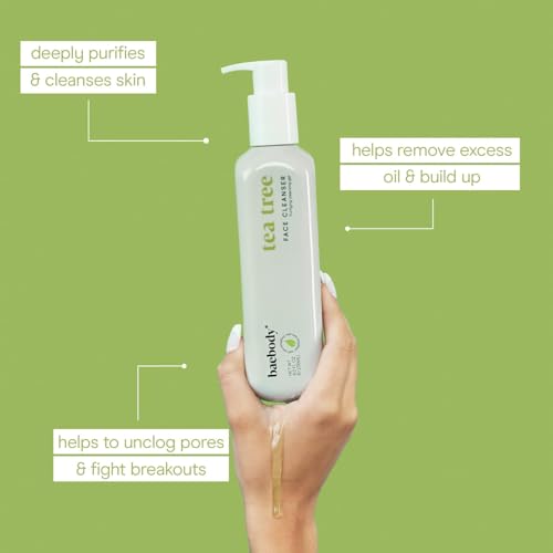 Baebody Tea Tree Cleansing Gel - Gentle, Deep Cleansing Face Wash - Tea Tree Facial Cleanser for Clear Skin (8 fl oz/236 ml)