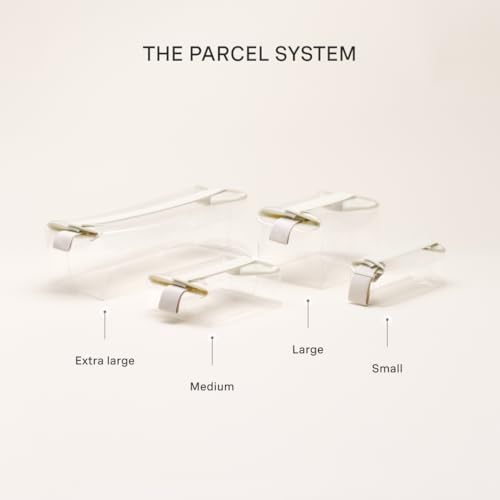 Cadence Parcel - Clear Kit with Magnetic Closure - Durable and Leak-Resistant Travel Toiletry Kit - Modular Design - Hygiene Bag for Travel Essentials - 4 Qt - Pebble