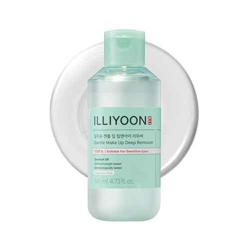 Illiyoon Gentle Deep Eye Makeup Remover | for Waterproof Mascara, Lipstick, Eyeliner, Non-Greasy 2-Phase Oil & Water Formula, Ophthalmologist Tested, Vegan, Korean Skin Care, 4.73 fl.oz.