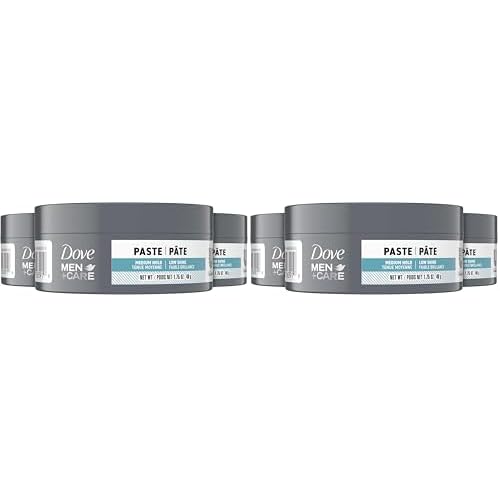 DOVE MEN + CARE Styling Aid Sculpting Hair Paste Hair Product for a Medium Hold-Hair Styling for a Textured Look With-A Matte Finish 1.75 oz,(Pack of 6)
