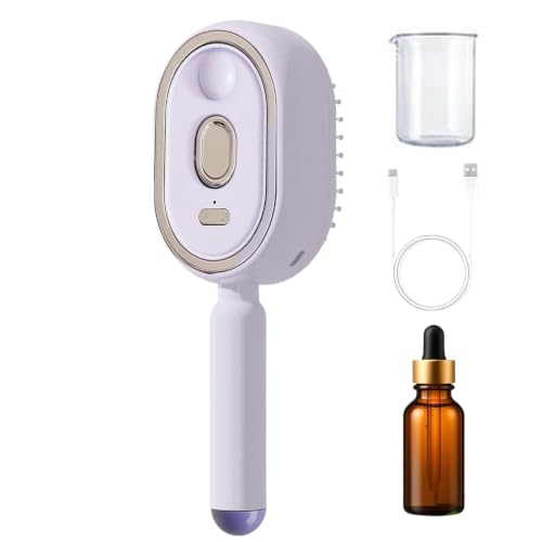Rechargeable Steam Hair Brush with Oil Infuser - Cordless Detangling Comb