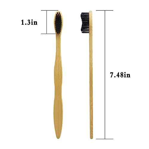 Extra Hard Bamoo Toothbrush 8 Pieces of One Pack Firm Bristles Super Hard Toothbrush