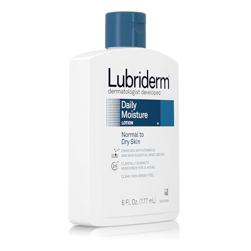 Lubriderm Daily Moisture Hydrating Unscented Body Lotion with Vitamin B5 for Normal to Dry Skin, Non-Greasy and Fragrance-Free Lotion. 1 fl. oz