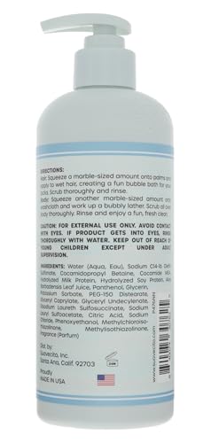 Suavecito Kids 3-in-1 Shampoo & Body Wash, Milk & Honey, 16oz