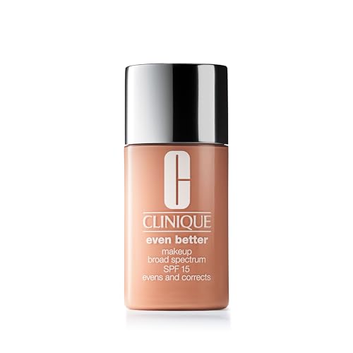 Clinique Even Better Makeup Medium Coverage Foundation Broad Spectrum SPF 15 | Evens Skin Tone + Reduces Dark Spots, Bisque