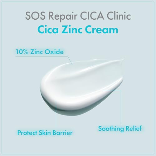 TOSOWOONG Zinc Oxide Cream 10% - Acne & Redness Relief, 50g
