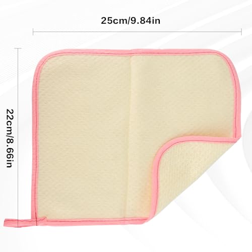 10Pcs Wash Cloths,Exfoliating Body Scrubber,Body Scrubber Exfoliator,Pink Frame Exfoliating Washcloth,Face Cloths for Washing Face,Loofah Exfoliating Body Scrubber,Wash Rags for Body,Exfoliating Towel