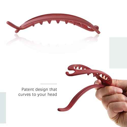 French Concord Hair Clips Claw - 6Pcs Side Slid Flat Hair Clips for Volume Strong Hold No Slip Grip Hair Claw Clips for Women Girls Thick Thin Hair (Matte Oval(Small,3.35 inches))