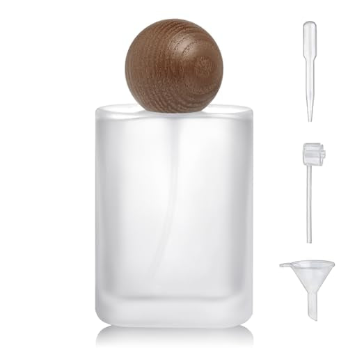 50ml Frosted Glass Perfume Spray Bottle with 3 Dispensers