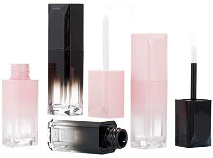10Pcs 5ml Gradient Pink Lip Gloss Tubes with Wand Refillable