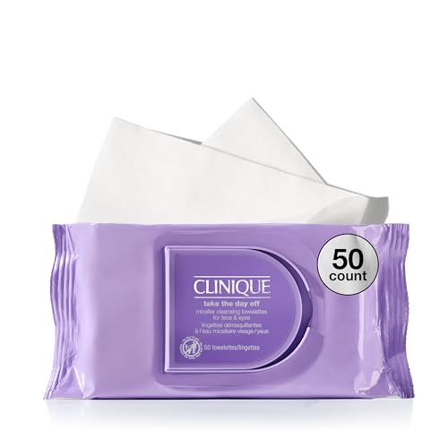Clinique Take The Day Off Micellar Makeup Remover Wipes, 50 Count