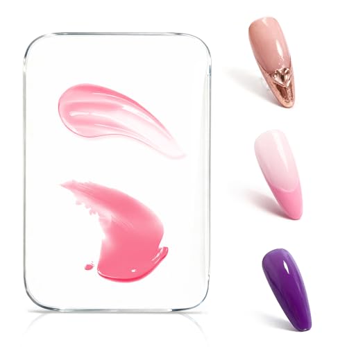 Acrylic Nail Art Palette - Transparent Gel Polish Mixing Plate for Nail Design
