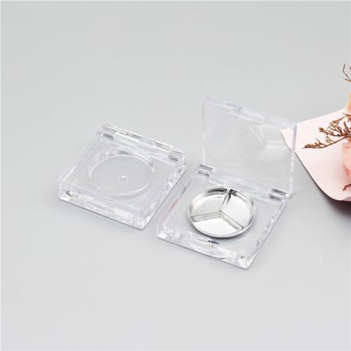 4 Piece Empty Powder Case 26mm Clear Refillable Cosmetic Container