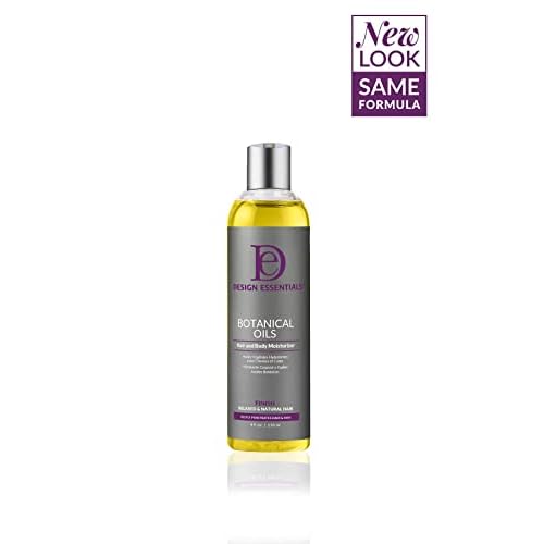 Design Essentials Botanical Oils Hair & Body Moisturizer, For Relaxed & Natural Hair, Lightweight Oil Blend with Botanical Extracts, 4 oz