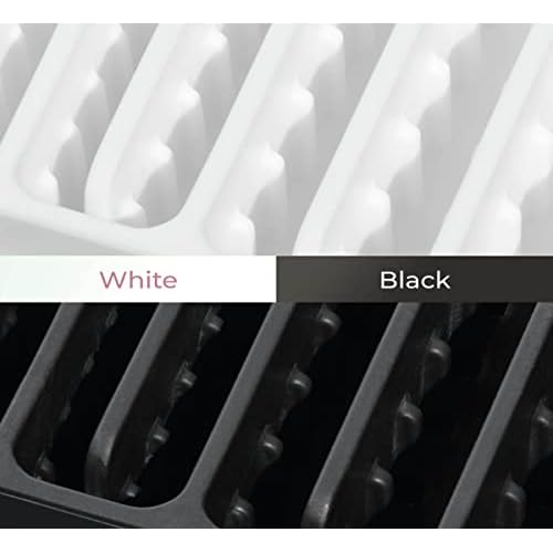 iDesign The Sarah Tanno Collection Silicone Cosmetic and Makeup Brush Holder with Multi-Sized Slots, White