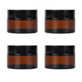 ZIYIZE Amber Glass Jars with Lids 4 Pack 1oz Small Travel Storage Containers