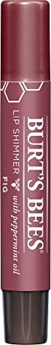 Burt's Bees Shimmer Lip Tint Stocking Stuffers Set, Tinted Lip Balm Stick, Moisturizing for All Day Hydration with Natural Glowy Pigmented Finish & Buildable Color, Rhubarb (4-Pack)