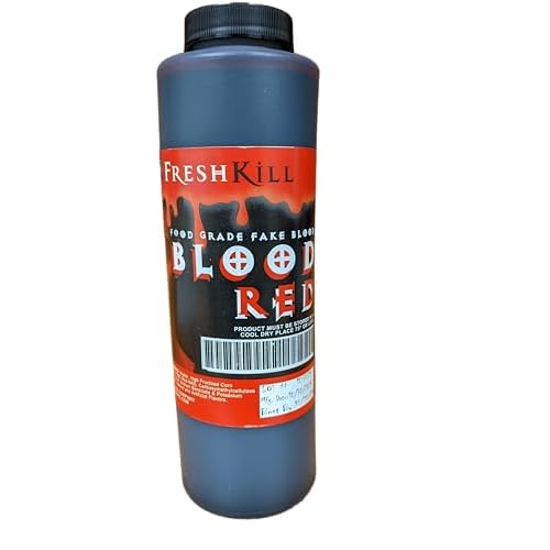 Fresh Kill Food Grade Fake Blood: Blood Red- 16 oz, Drippable, Realistic, Food Safe Edible Blood, Light Cherry Flavor