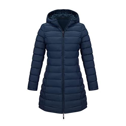 Bellivera Women Puffer Jacket Reversible Spring and Winter Fashion Warm Quilted Long Hooded Padded Bubble Coat