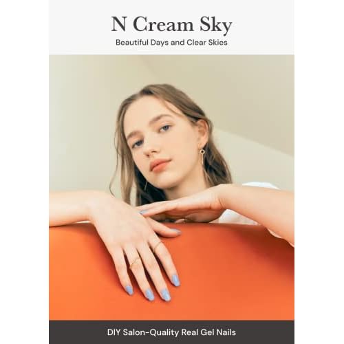 ohora Semi Cured Gel Nail Set of 2 (N Cream Sky & N Cream Indigo) - Professional Salon-Quality Nail Care