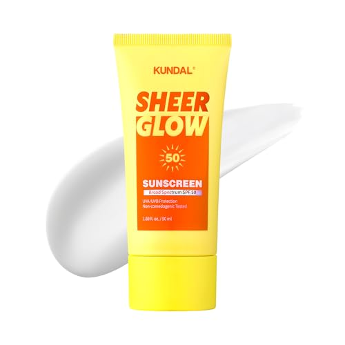 KUNDAL Sheer Glow Sunscreen SPF 50+ for Sensitive Skin - 1.69 Fl Oz