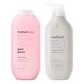 Bundle of Method Pure Peace Body Wash, 18 oz (Pack of 1) + Method Simply Nourish Body Lotion, 14 oz (Pack of 1)