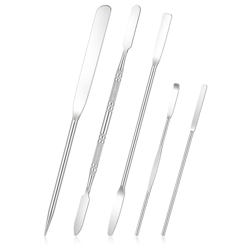 5-Piece Stainless Steel Makeup Spatula Set