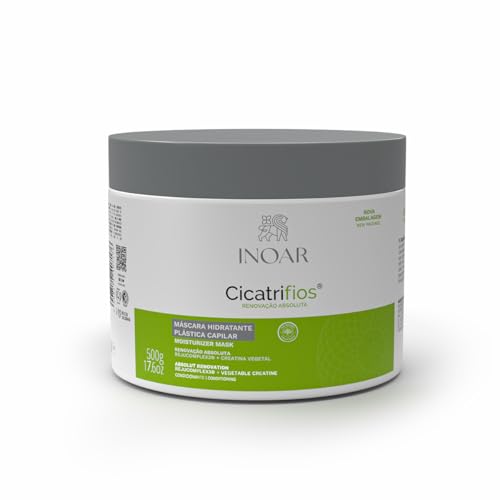 INOAR Cicatrifios Hair Mask with RejuComplex3 for Deep Repair, Frizz Control & Enhanced Softness, 17.6 Fl Oz