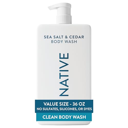 Native Sea Salt & Cedar Body Wash, 36 oz Pump Bottle
